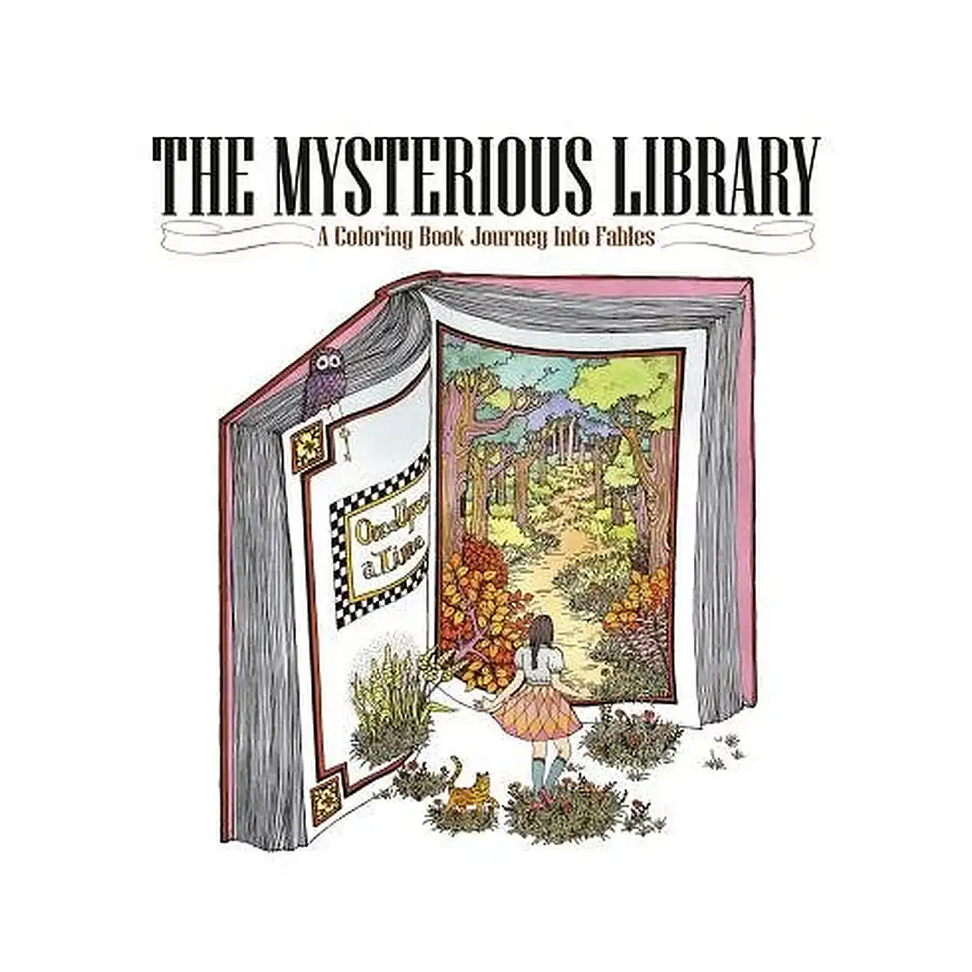 The Mysterious Library: A Coloring Books Journey Into Fables (Activity Book)