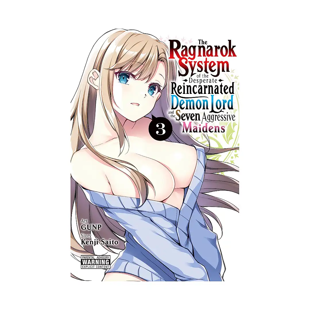 9798855425918 The Ragnarok System of the Desperate Reincarnated Demon Lord and the Seven Aggressive Maidens (Manga) Volume 03
